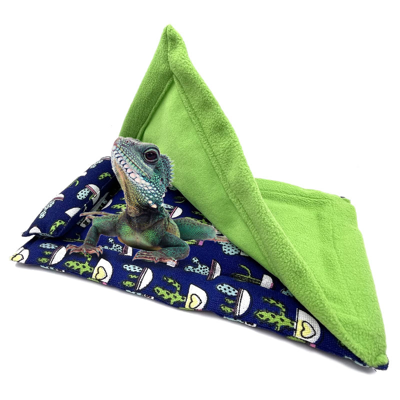 AcceLeah Reptile Bed with Pillow and Blanket Reptile Pets' Sleeping Bag for Bearded Dragon Leopard Gecko Rat Lizard Little Animal - BeesActive Australia