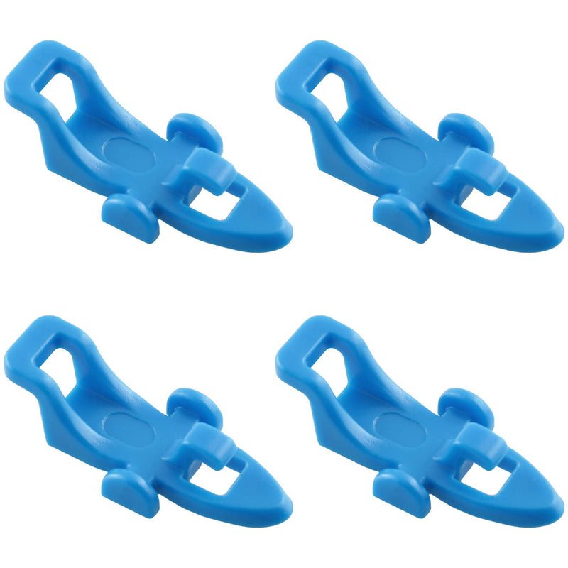 WHYHKJ 4pcs Fishing Hook Keeper Plastic Jig Hooks Lure Accessories with O-Shaped Rubber Rings for Fishing Rod Tool Bait Casting, Blue - BeesActive Australia