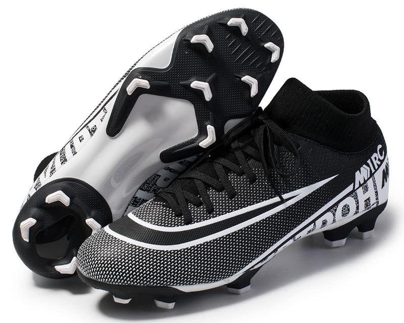 Zquaus Mens Cleats Football,Walking Athletic Soccer Shoes,Ag Cleats Outdoor Training 9.5 M1-black - BeesActive Australia