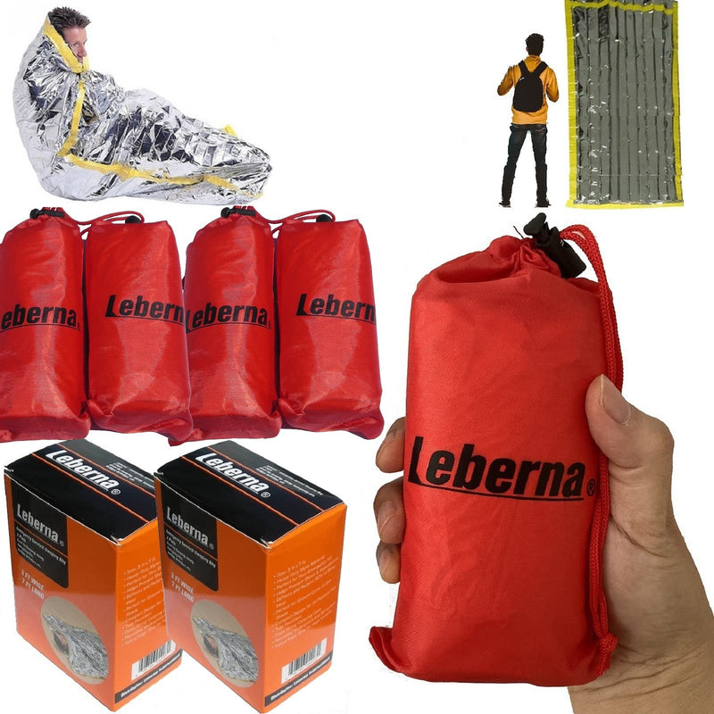 Emergency Bivy Sack Bivy Bag - Emergency Sleeping Bags 4 Pack Mylar Survival Sleeping Bag Emergency Bivvy Sack Waterproof Lightweight Foil Military Patriot Compact Gear Blanket Thermal Escape Camping - BeesActive Australia