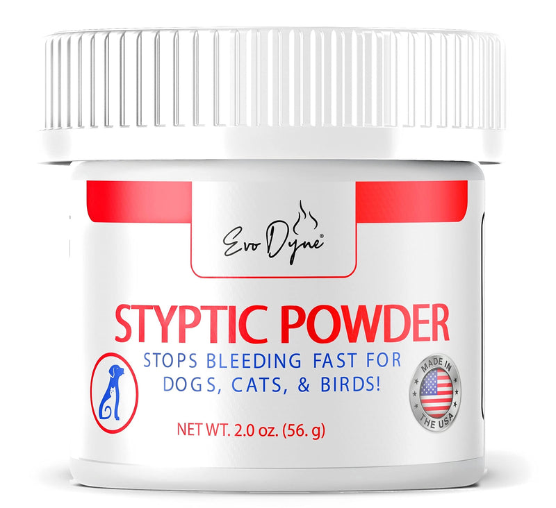 Evo Dyne Styptic Powder for Dogs, Cats, and Birds (2 oz) Fast-Acting Blood Stop Powder for Pets | Quick Stop Bleeding Powder for Dog Nail Clipping, Grooming, Cuts and More 1-Pack - BeesActive Australia