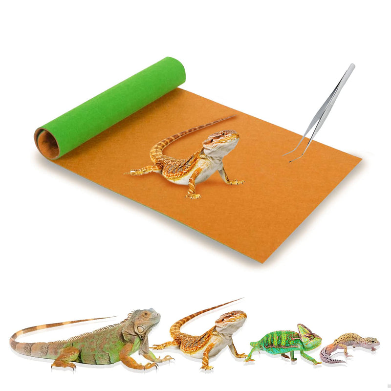 Tfwadmx Reversible Reptile Carpet, 39’’ x 20’’ Terrarium Bedding Substrate Liner Lizard Soft Mats Reptile Cage Mat Supplies and Tongs for Bearded Dragon Tortoise Leopard Gecko Snake - BeesActive Australia