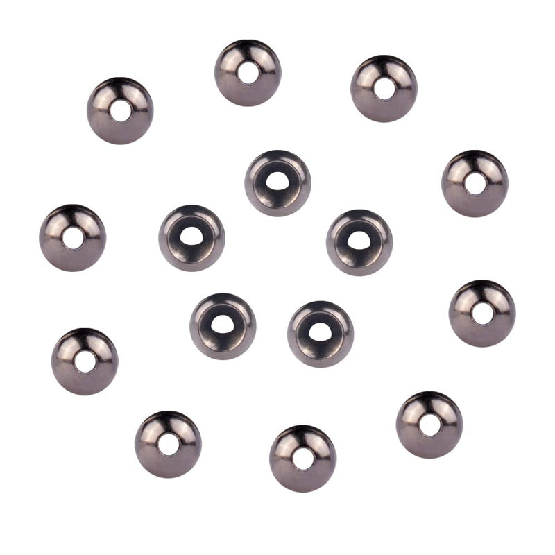 MUUNN 100pcs 1.5-6.4mm Fly Tying Countersunk Tungsten Beads,Four Colors Nymph Flies Head Material,Nymph for Fly Fishing Black Nickle 3.0MM - BeesActive Australia