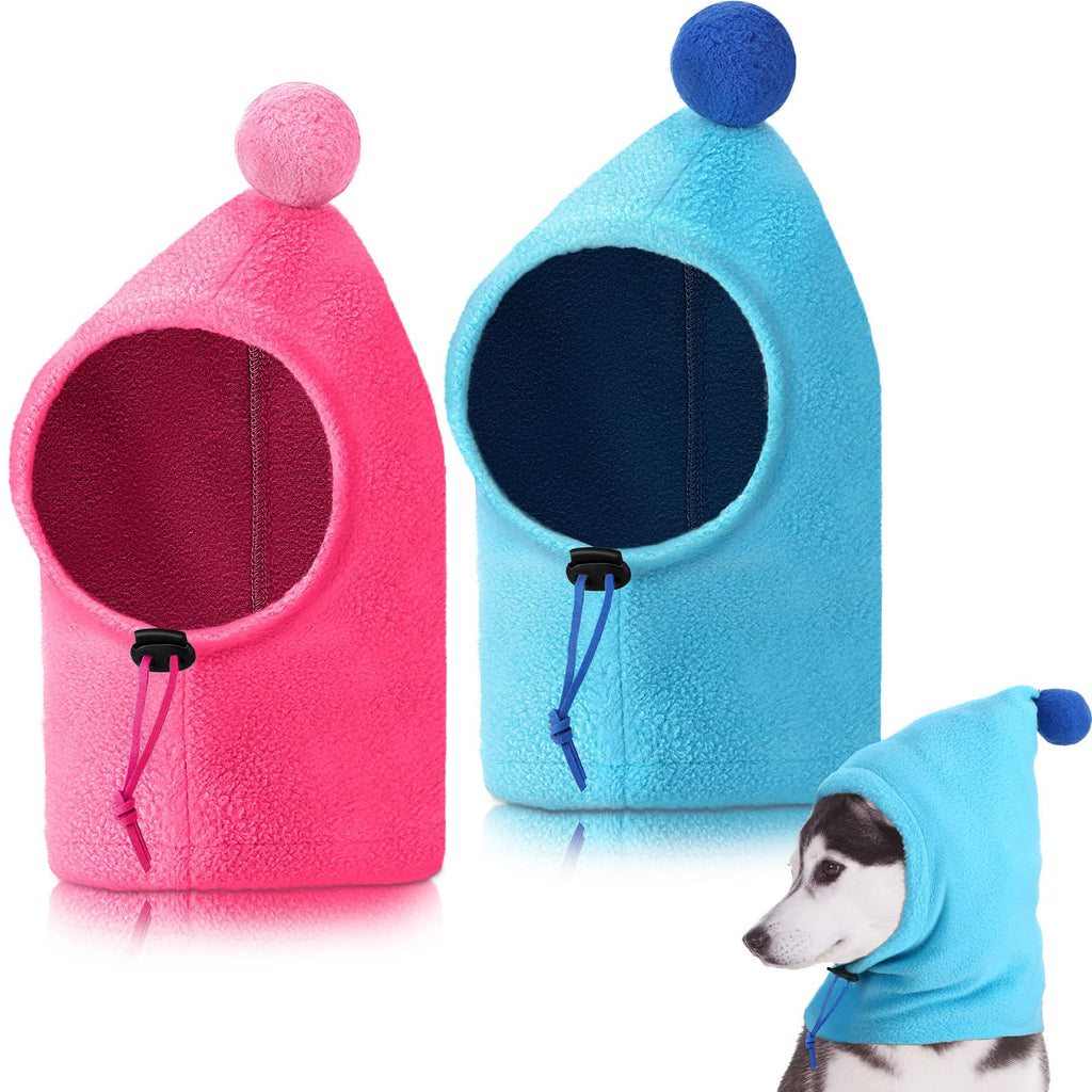 2 Pieces Online Celebrity Dog Winter Hat Adjustable Pet Hats Neck Warmer Fashion Dog Beanie Hats Snood Wolf Cute Plush Dog Pirate Hat for Small Medium Large Pet Holiday Christmas Party Costume - BeesActive Australia