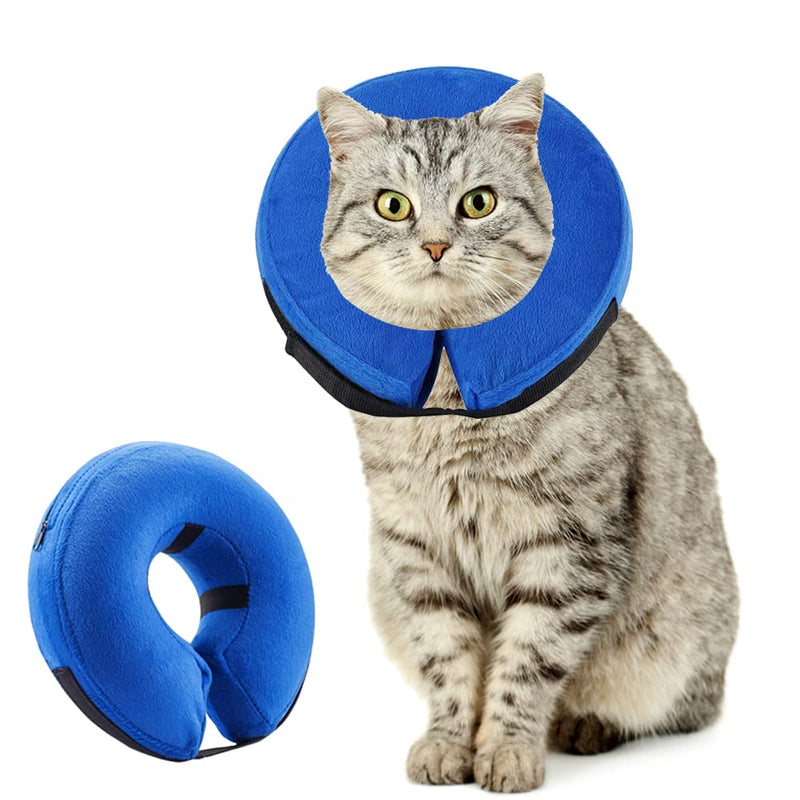 QIYADIN Soft Dog Recovery Collar, Adjustable Protective Inflatable Pet Cone for Dogs and Cats After Surgery, Prevent Pets from Biting & Scratching Small - BeesActive Australia