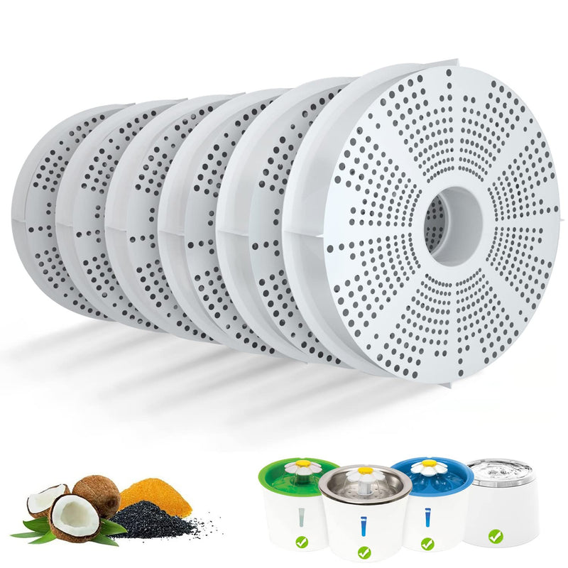 Cat Water Fountain Filters for Catit Senses Fountains for Catit Flower Fountain Pet Activated Carbon Filter Replacement 6-Pack - BeesActive Australia