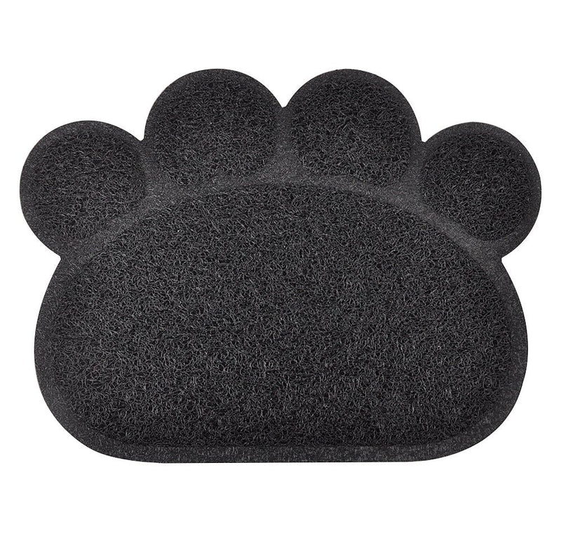 Paw-Shaped Cat Litter Box Mat,10 Colors Available,15.75x11.75 Inches (Charcoal) Charcoal - BeesActive Australia