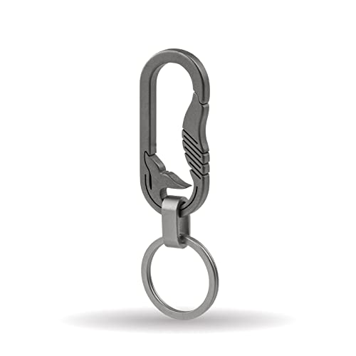 Titanium Carabiner Key Clip,EDC Key Ring Loop Hook，Titanium Car Keychain，Gift for Man Dolphin style - BeesActive Australia