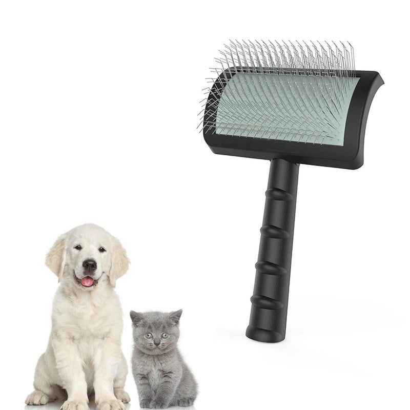 Extra Long Pin Slicker Brush for Large Dog Matted Hair, Grooming Wire Brush for Pets Shedding Mats, Cats Deshedding and loose Hair,Removes Thick Undercoat,Tangled Hair, Undercoat and Floating Hair Black - BeesActive Australia