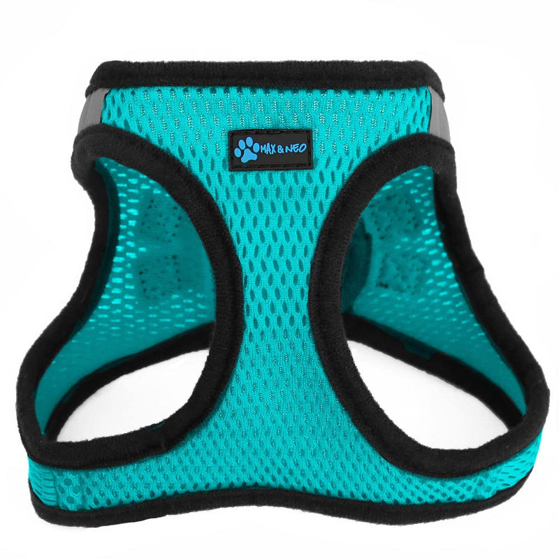 Max and Neo Nanu Small Dog Reflective Dog Harness - We Donate a Harness to a Dog Rescue for Every Harness Sold TEAL - BeesActive Australia