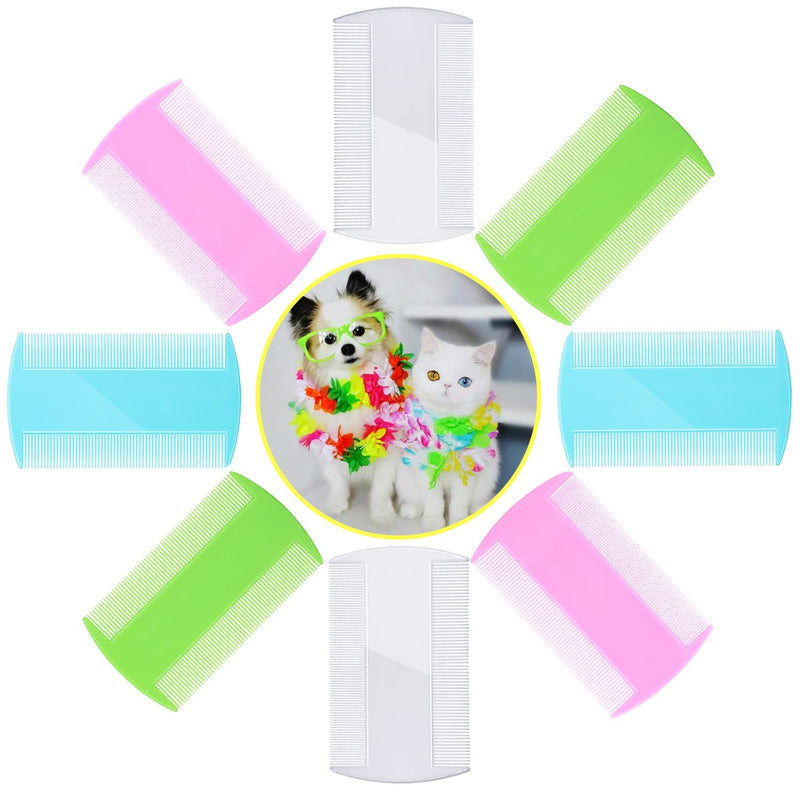 Lice Comb Flea Comb For Cats Dog Comb Pet Comb Set Metal Fine Tooth Comb Remove Tear Marks Float Hair Dandruff (C) C - BeesActive Australia