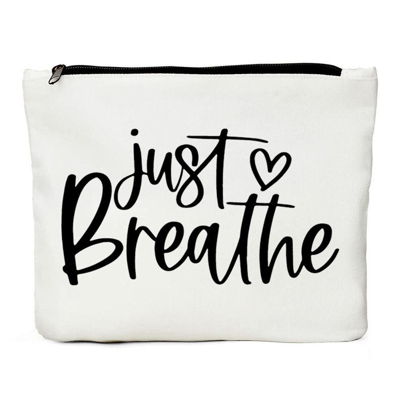 Meditation Yoga Gifts Zen Gifts for Women Yoga Instructor Gifts, Yoga Teacher Gifts, Just Breathe Yoga Bag Makeup Bag - BeesActive Australia