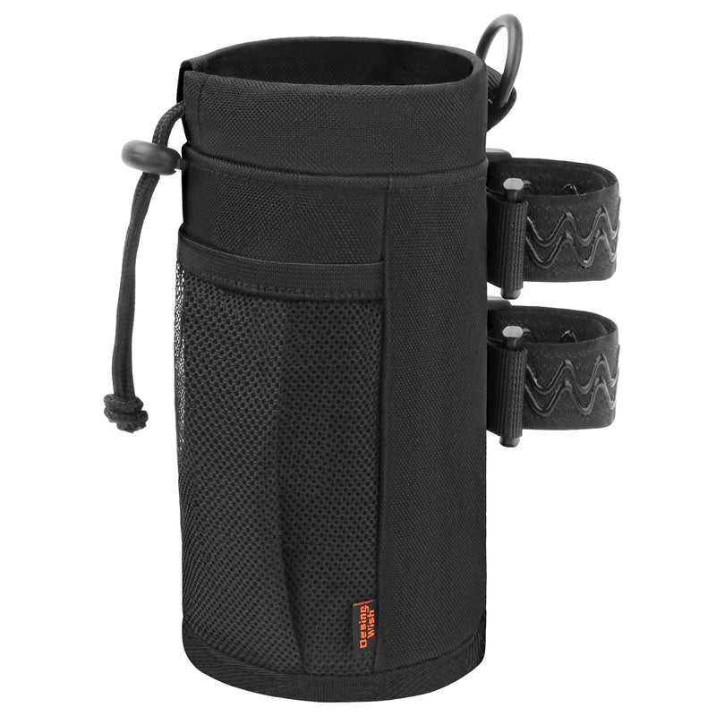 Desing Wish Bike Cup Holder, Bicycle Water Bottle Holder Installing to Cross Bar/ Vertical Bar Anti-Skid Thermal Insulation Water Bottle Cages for Mountain Bike, Scooter, Motorcycle, Yacht (Black) 1 Pack Black - BeesActive Australia