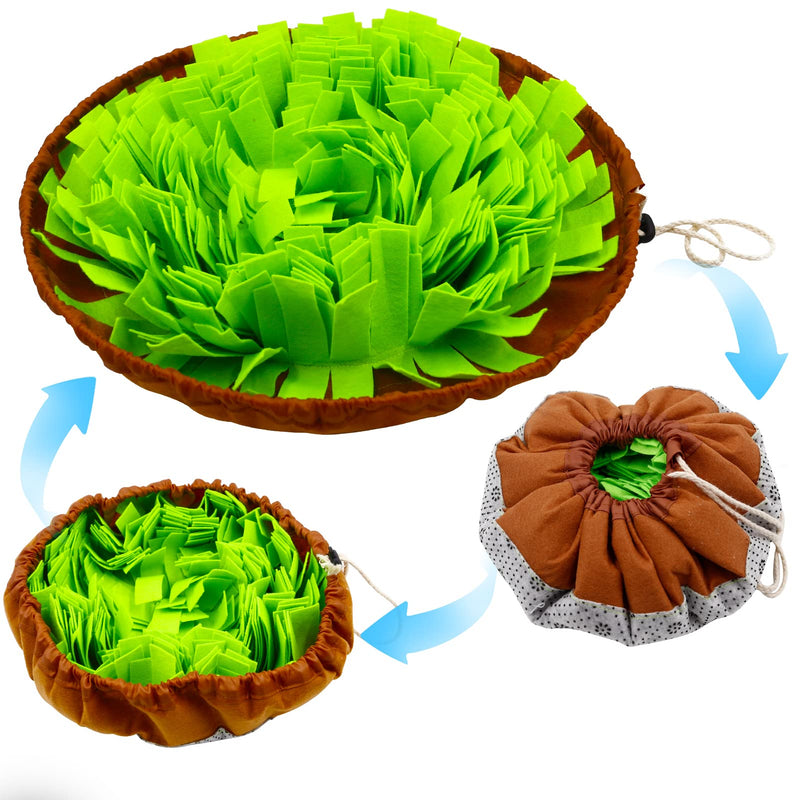 Estefanlo Snuffle Mat for Dogs Sniffing Feeding Mat Enrichment Pet Foraging mat for Smell Training and Slow Eating, Stress Relief Interactive Dog Toy for Feeding, Dog Mental Stimulation Toys(Green) - BeesActive Australia