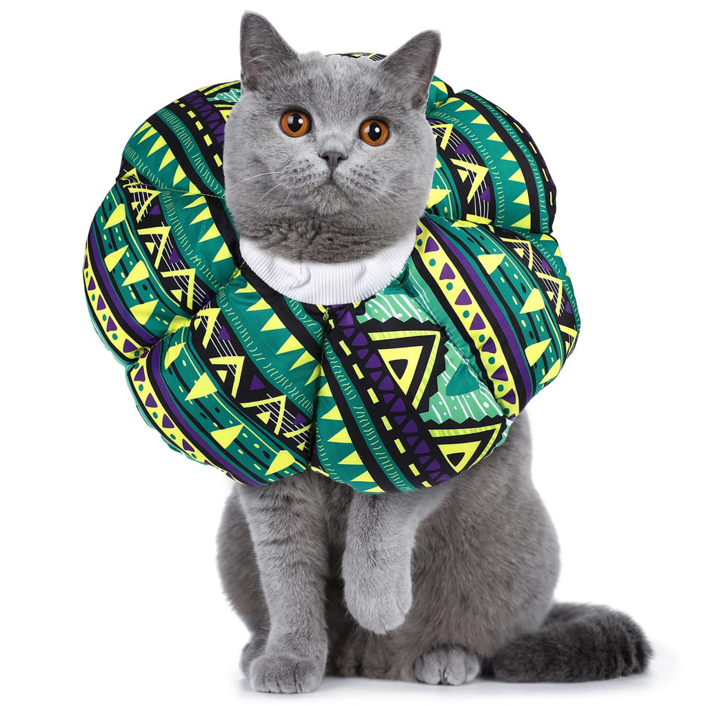 Cat Cone Comfy Recovery Collar: Alternative Cone for Cat Kitten to Stop Licking Waterproof Cute Protective Neck Cone After Surgery Neutering Large (11-16.5 lbs) - BeesActive Australia