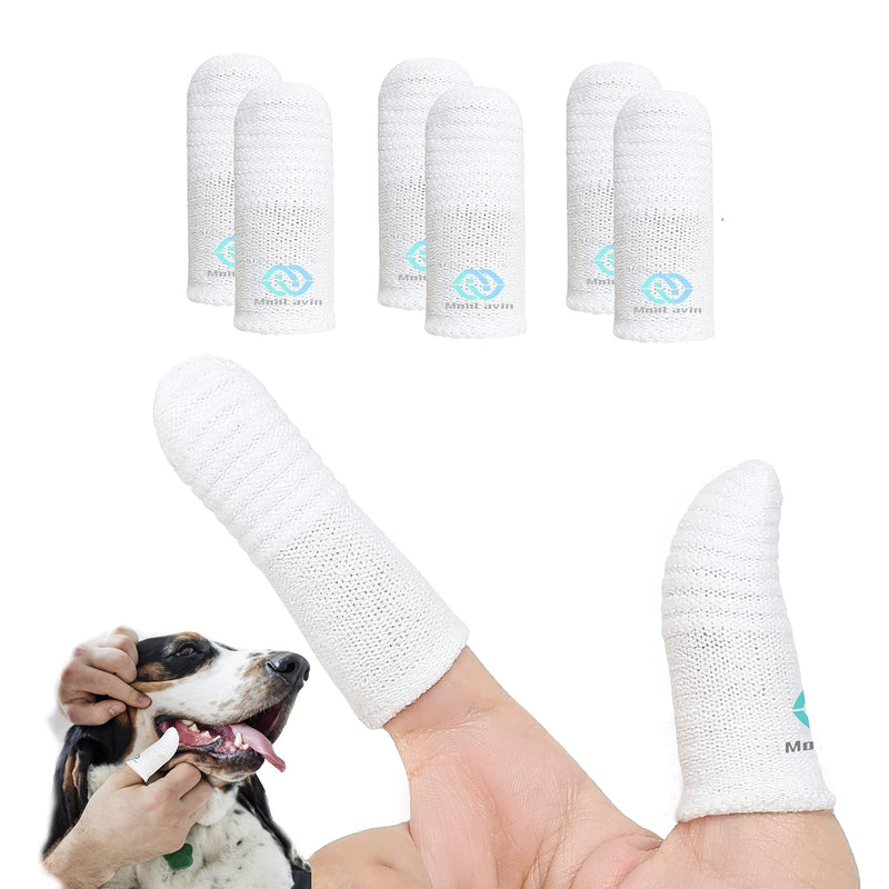 MoiiLavin 6 Packs Pet Toothbrush for Small to Large Dogs Cats,Soft High Grade Finger Toothbrush,Teeth Oral Cleaning,Dental Care, 1 Set for Two Fingers White - BeesActive Australia