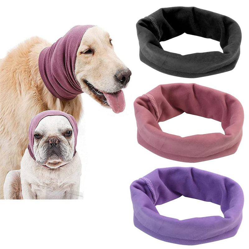 3 Pcs Quiet Ears for Dogs,Calming Dog Ears Cover Noise Protection Dog Ear Muffs Dog Snoods Ear Covers for Anxiety Relief,Neck and Ears Warmer Ear Cover for Small Medium Large Dogs Cats S - BeesActive Australia