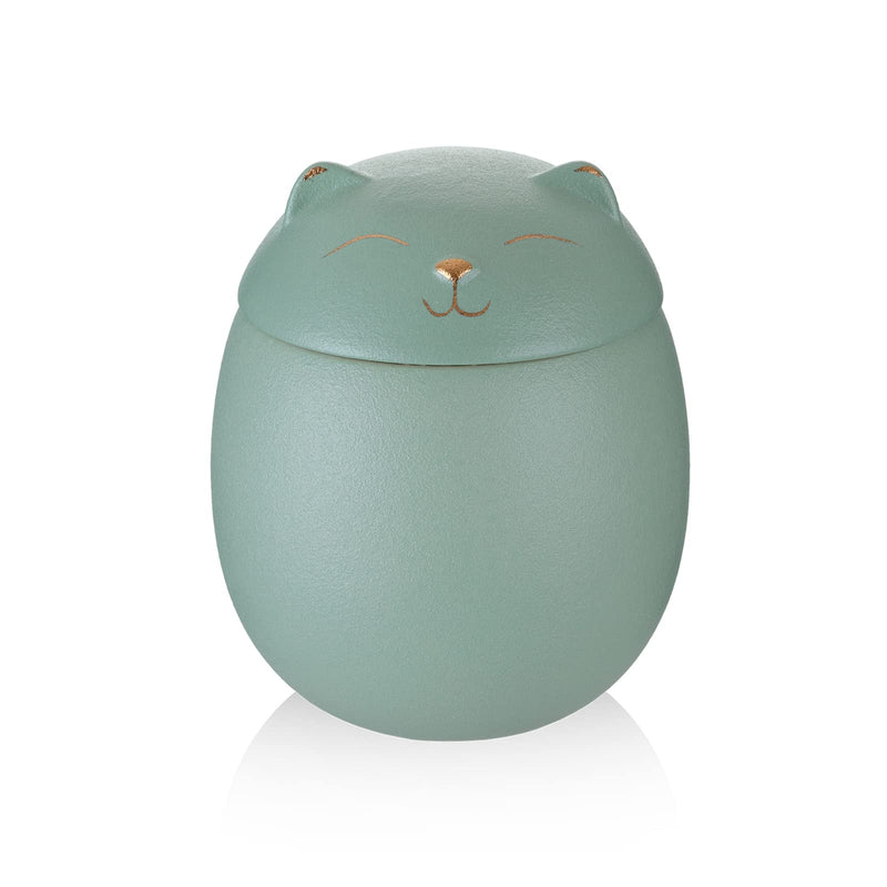 NEWDREAM Cat-Shaped Ceramic urn,Pet Urns for Cat Ashes,Cat Urns for Ashes Animal Urns for Ashe Pet Cremation Urn green big - BeesActive Australia