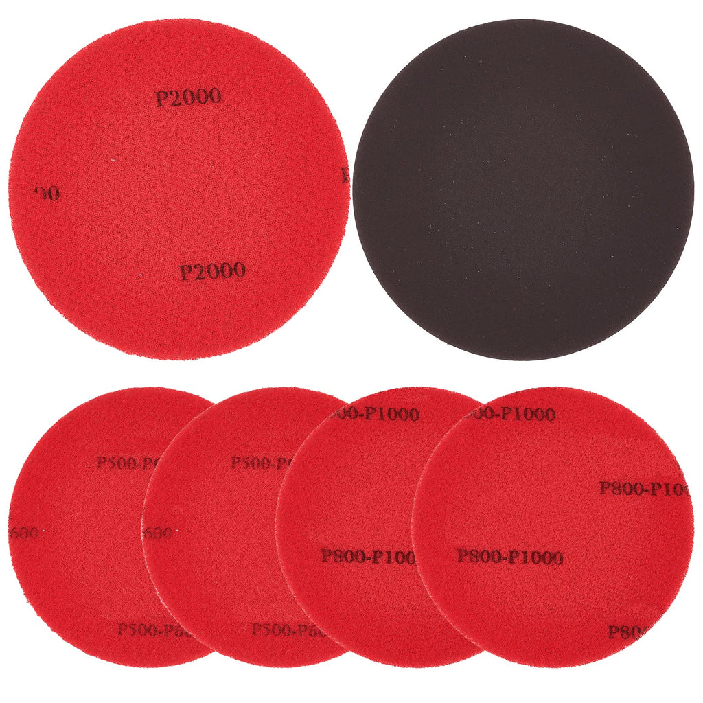 AMIJOUX 6 Pieces Bowling Sanding Pads Bowling Sanding Pads Resurfacing Polishing Kit Power Bowling Ball Cleaning Kit (Black and Red 500 1000 2000 2500Grit) 500-2000 Grit - BeesActive Australia