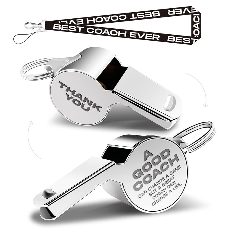 Whistles With Lanyard, Coach Whistle, Football Gifts, Football Soccer Hockey Basketball Volleyball Baseball Coach Gifts for Men Women Teacher Thank You Cheer Coach Gift – Good Coach Can Change A Game - BeesActive Australia