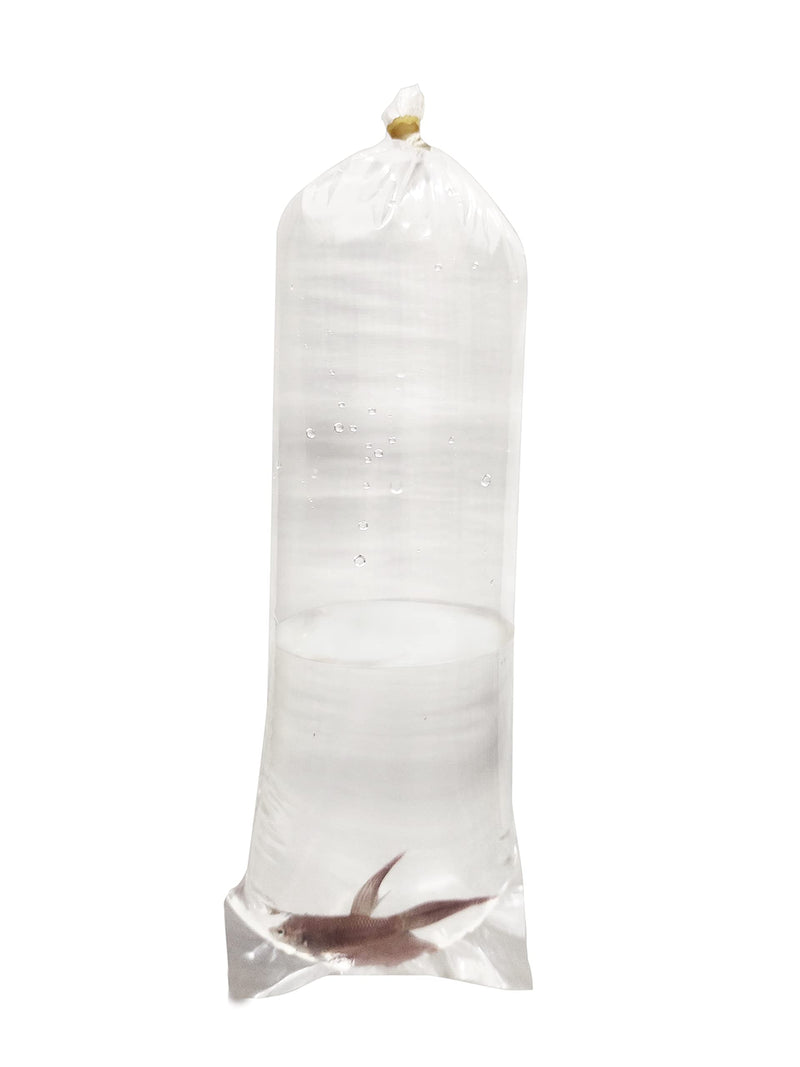 ALFA Fishery Bags Pack of 100 Leak Proof Clear Plastic Fish Bags for Betta and Small Fish Transport 2 mil. Round Bottom 4 x 10" - BeesActive Australia
