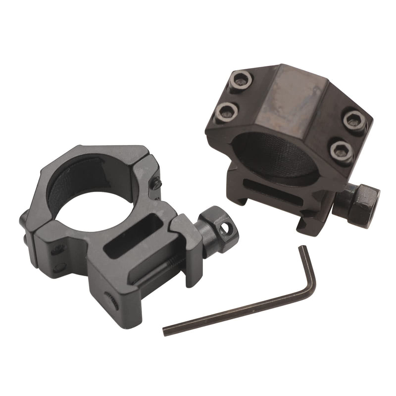 1 Inch Dovetail Scope Rings Mounts for 20mm Weaver Picatinny Rails (One has Stop pin) - BeesActive Australia