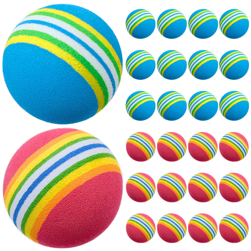 24Pcs Foam Golf Practice Balls, Rainbow Sponge Balls for Kids and Cats, Soft Golf Sponge Ball for Hitting Swing Training Aids, Golf Foam Balls for Indoor, Yard, Backyard Hitting Mat - BeesActive Australia