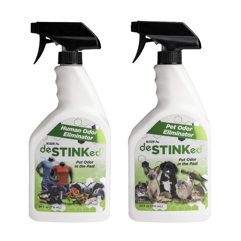 deSTINKed Life Combo: Human & Pet Odor Eliminator | 24oz each | Made in USA - BeesActive Australia