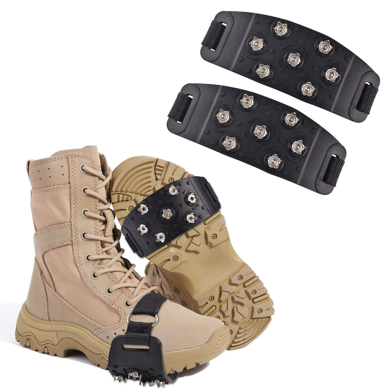 Crampons Traction Ice Cleats Grippers Anti-Skid Traction Grips Crampons Spikes 7 Point Cleats for Hiking Walking Climbing Fishing Jogging Mountaineering Ice Snow Grips - BeesActive Australia