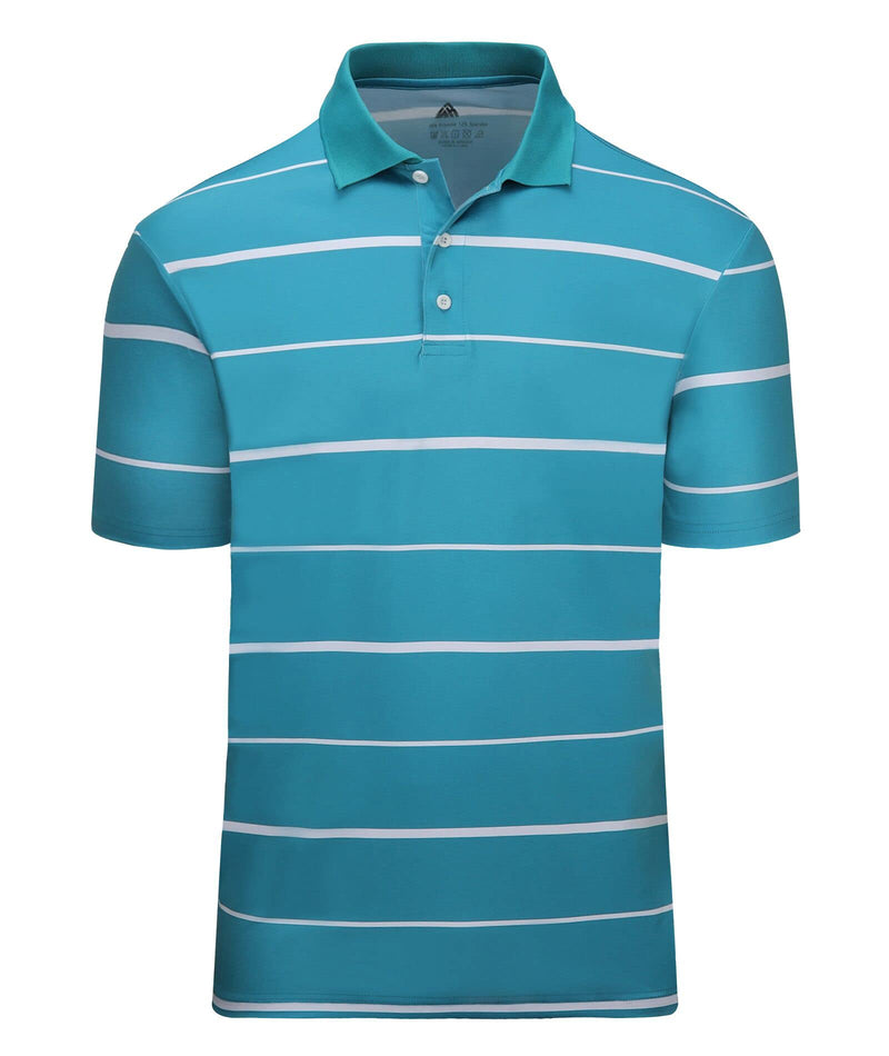 ZITY Mens Golf Stripe Polo Shirts Short Sleeve Athletic Tennis T-Shirt Green Medium - BeesActive Australia