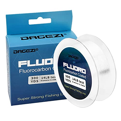DAGEZI Fluorocarbon Coated Fishing Line 300yds / 550yds Faster Sinking Abrasion Resistant Invisible Super Strong Fishing Line 300.0 Yards 4lb(1.81kg)-0.16mm - BeesActive Australia