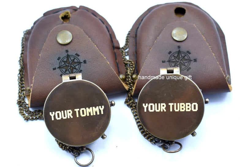 Your Tommy Your Tubbo ,go Confidently in The Direction Dual Compass Gift Set | 2 Brass Compasses Engraved with Special Quote | Great Gamer Gift - MCYT, Dream SMP, TommyInnit Fanart - BeesActive Australia
