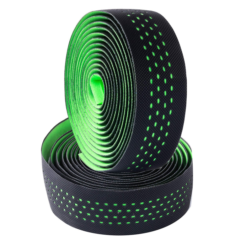 Bike Handlebar Tapes, Road Bicycle Bar Tape, EVA Handle Wraps for Road Cycling Handlebars 2 Rolls (Green) Green - BeesActive Australia
