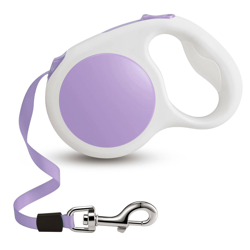 LFCXHTY Retractable Dog Leash, 10 Ft/16 Ft Durable Pets Walking Leash for Small Medium Large Dogs or Cats up to 220 LB, One Button Brake, Pause, Lock Purple - BeesActive Australia