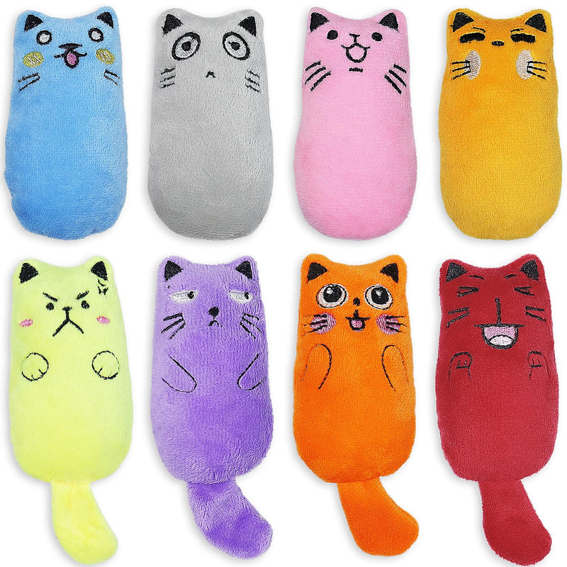 Catnip Toys, Soft Plush Cat Nip Chew Toy for Indoor Cats, Interactive Kitten Pillow Kitty Teething Toy 8 Pack - BeesActive Australia