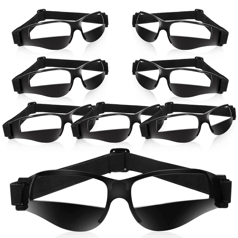8 Pieces Basketball Goggles Sport Dribble Goggles Adjustable Sports Goggles for Basketball Training Aid for Men Kids Black - BeesActive Australia