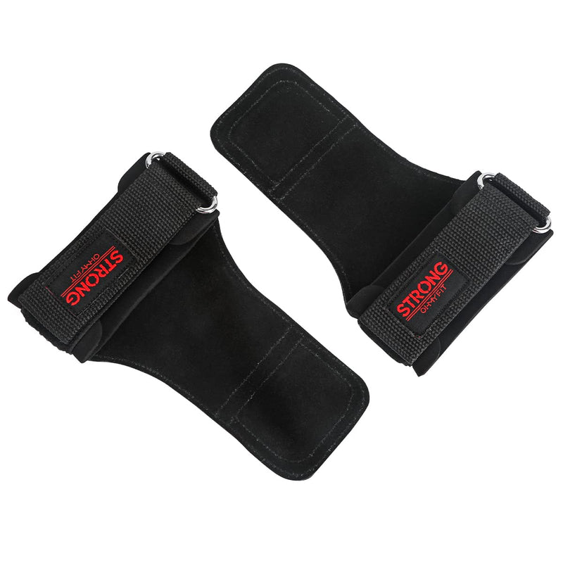 OHMY FIT Weight Lifting Grips Workout Pads With Adjustable Wrist Straps, Support Wraps for Power Lifting Pull Up Fitness Gym, Kettlebells and Cross Training for Men and Women - BeesActive Australia