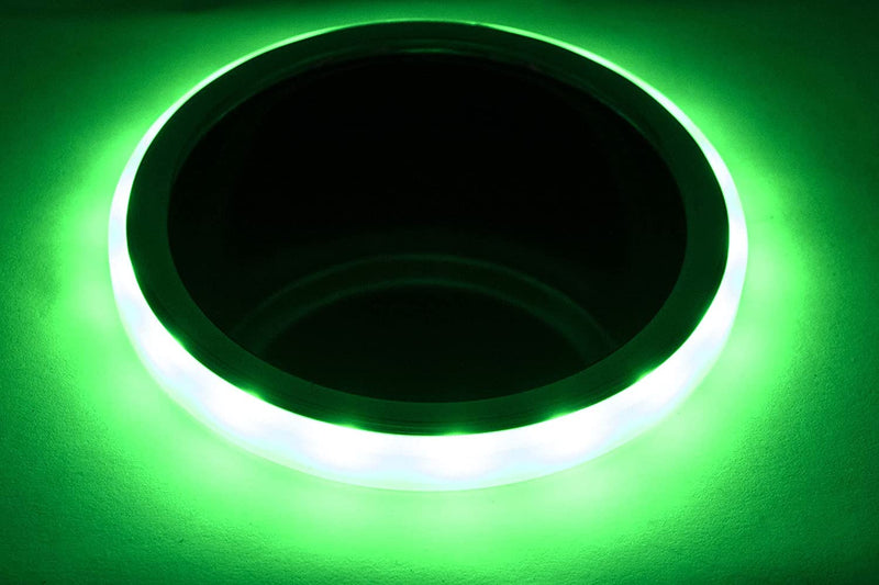 MARINE CITY Green LED Light Ring Stainless-Steel Cup Drink Holder with Drain 1 - BeesActive Australia