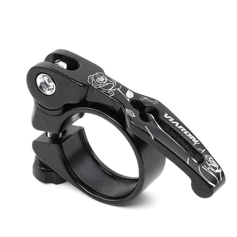 VIARON Bike Seat Post Clamp Aluminium Alloy Quick Release Bicycle Seat Clamp 31.8/34.9MM (Black, 31.8mm) Black - BeesActive Australia