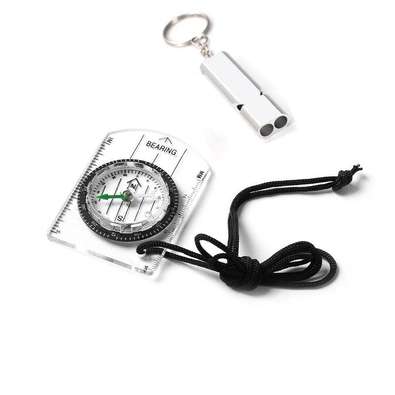 Boy Scout Compass with Survival Whistle，Orienteering Compass Kids Camping Set/Mini Camping Compass/Hiking Backpacking Compass/Kids Compass Navigation Map Reading - BeesActive Australia