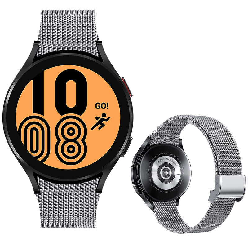 ORIbox 20mm Watch Bands Compatible for Watch Bands,Samsung Galaxy Watch 4 Band,Galaxy Watch Active 2 Bands, Galaxy Watch 4, Galaxy Watch 3 41mm,Galaxy Watch 42mm,Business Thin Wristband for Men Women Milan silver For Other 20MM - BeesActive Australia