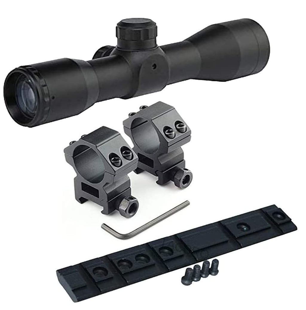 GOTICAL Ruger 10/22 and 3/8" Tactical 4x32 Compact Scope Rangefinder Reticle Hunting Riflescopes Cross-Hair Reticle and Ruger 10/22 Weaver and 3/8" Predrilled Receiver - BeesActive Australia
