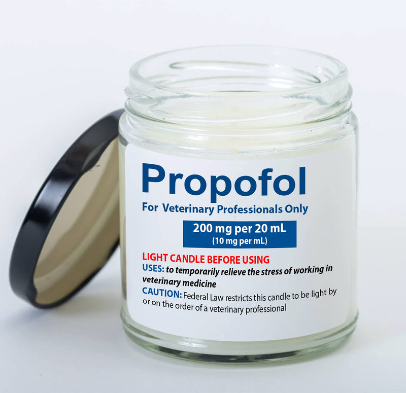 TBP Veterinary Life Vanilla Candle Propofol for Professionals Only Thank You Gifts Vet Tech Veterinarian Assistant Nurse, Funny Gift Men Women On Birthday Christmas Ivory - BeesActive Australia