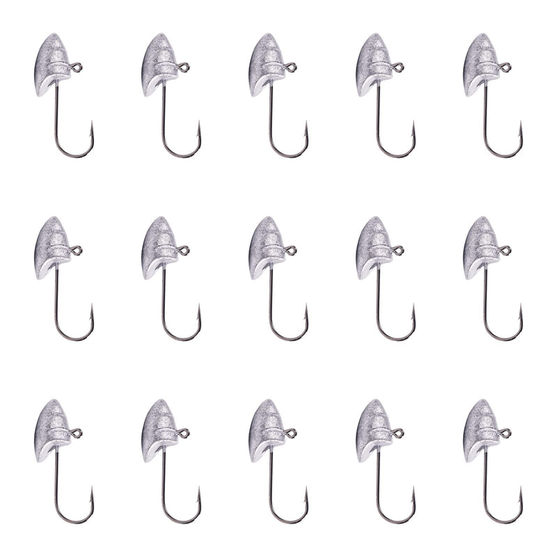 Goture Lead Head Jig Hooks Set Kit - 15/20 Pcs Freshwater & Saltwater Fishing Jig Hooks for Bass Crappie Trout Panfish - Pointed Spin Head Fishing Jig 15pcs/3.5g - BeesActive Australia