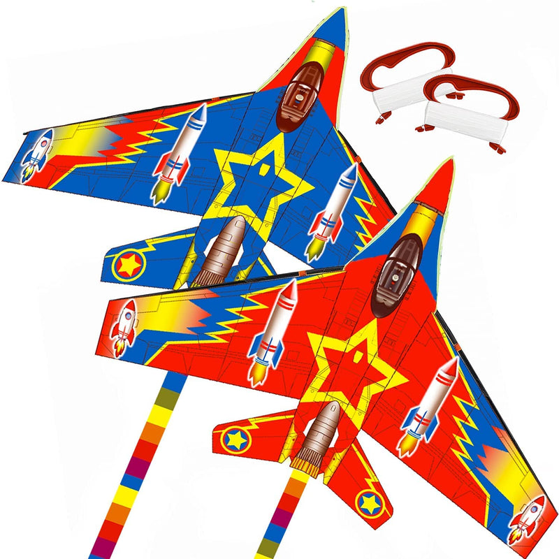 TOY Life Kites for Kids Easy to Fly - Outdoor Games and Activities Large Kites for Kids Ages 4-8 - Flying Kites for Children - Kids Kite for Beach - Giant Easy Fly Kites Fighter Plane - BeesActive Australia