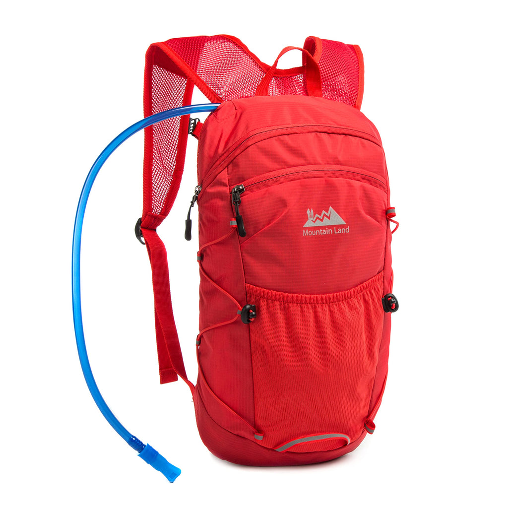 Mountain Land 10L Hydration Pack & 2L Water Bladder Water Resistant Lightweight Backpack for Running Cycling Hiking Skiing Biking for Men Women & Kids red - BeesActive Australia