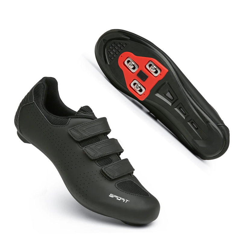 Womens Indoor Cycling Shoes with Cleats Set Compatible Pelaton Bike SPD Delta Shoes for Women Bicycle Shoes 6 Black - BeesActive Australia