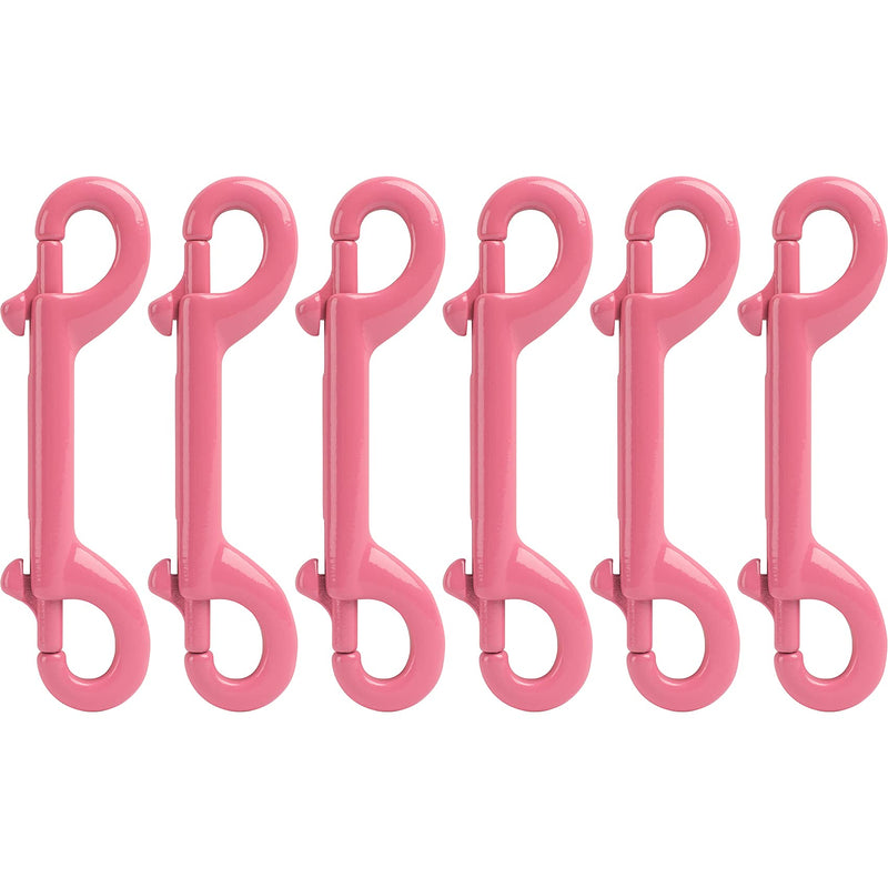 Criativo live 6 pcs Marine Grade Double Ended Bolt Snap Diving Hook Clips,Scuba Trigger Clip,Large 4-1/2'' 115mm 316 Stainless Steel Pink - BeesActive Australia