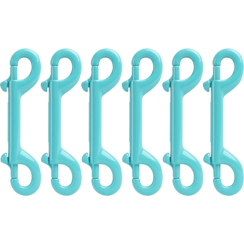 Criativo live 6 pcs Marine Grade Double Ended Bolt Snap Diving Hook Clips,Scuba Trigger Clip,Large 4-1/2'' 115mm 316 Stainless Steel Light Blue - BeesActive Australia