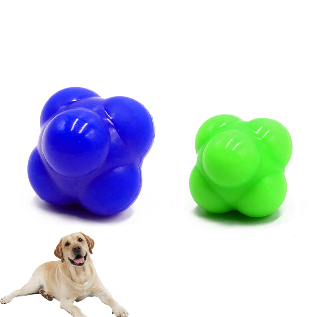 2 Pack Natural Rubber Chew Dog Ball Toy, Interactive Dog Toy, Dog Reaction Ball, Dog Reflex and Agility Trainer, Funny Pet Ball, Dog Training Supplies - BeesActive Australia